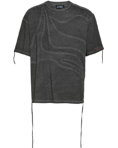 AV VATTEV Drop-shoulder Cotton T-shirt - Gray