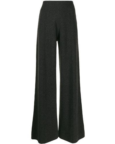 Pringle of Scotland Flared Knit Trousers - Grey