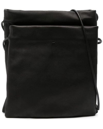 Y's Yohji Yamamoto Leather Shoulder Bag - Black