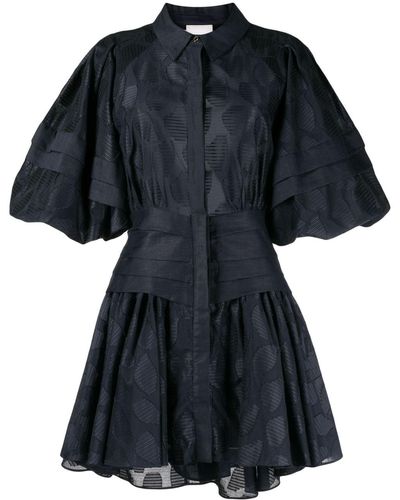 Acler パフスリーブ カットアウト ドレス - ブラック