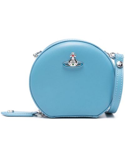 Vivienne Westwood Mini-Tasche mit Logo-Schild - Blau