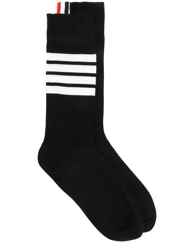 Thom Browne 4-bar Stripe Socks - Zwart