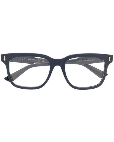 Gucci ロゴ 眼鏡フレーム - ブルー