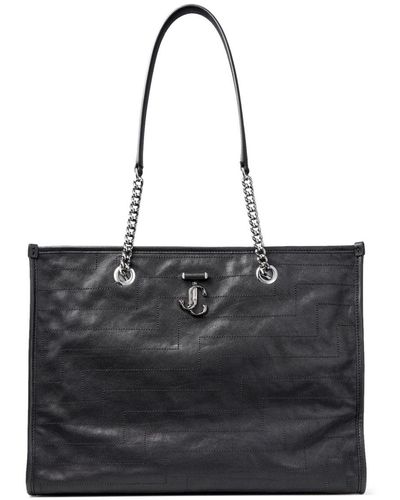 Jimmy Choo Large Avenue Leather Tote Bag - Black