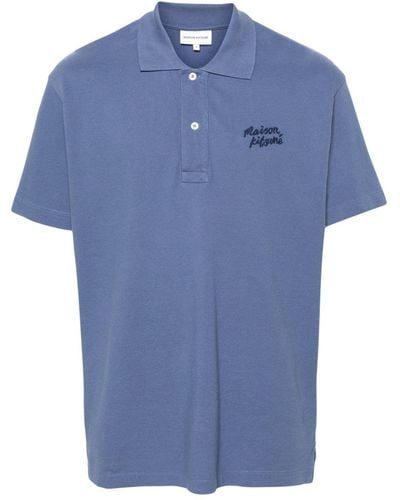 Maison Kitsuné Comfort Fit Polo Shirt - Blue
