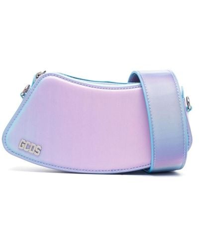 Gcds Comma Holographic Shoulder Bag - Purple