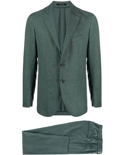 Tagliatore Dakar Peak-lapels Single-breasted Suit - Green