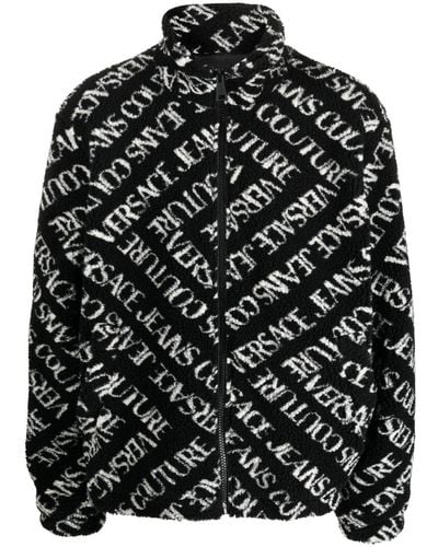 Versace Jeans Couture Bomberjack Met Logoprint - Zwart