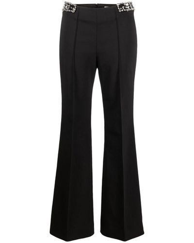 Sandro Crystal-embellished Cut-out Pants - Black