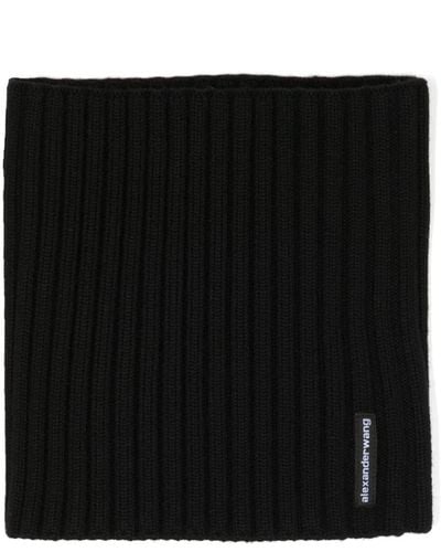 Alexander Wang Ribbed-knit Neckwarmer Scarf - Black