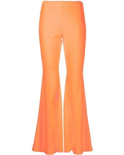 ERL Pantalon évasé à taille haute - Orange