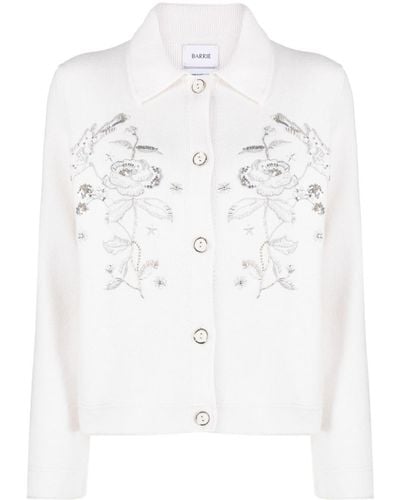 Barrie Floral-embroidered Beaded Jacket - White