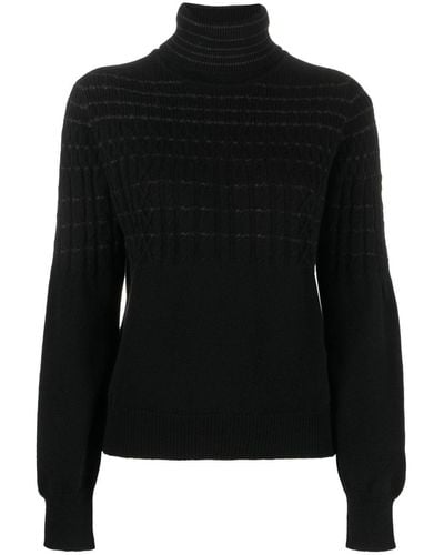 Barrie Cable-knit Cashmere Sweater - Black