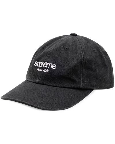 Supreme Classic Logo デニムキャップ - ブラック