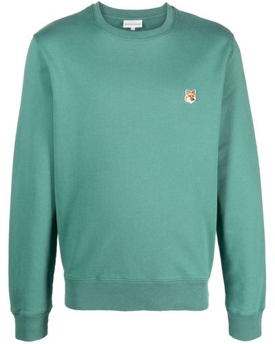 Maison Kitsuné Sweatshirt With Application - Green