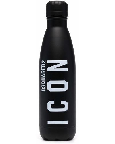 DSquared² Botella de agua con logo estampado Icon - Blanco
