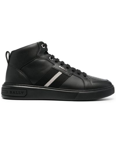 Bally Myles High-top Leather Sneakers - Black