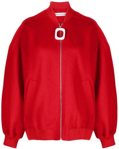 JW Anderson Zip-front Bomber Jacket - Red
