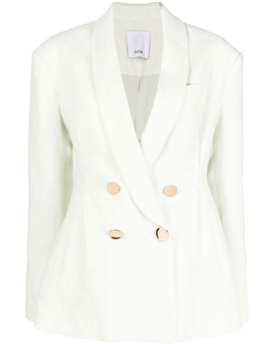 Acler Double-breasted Blazer - White
