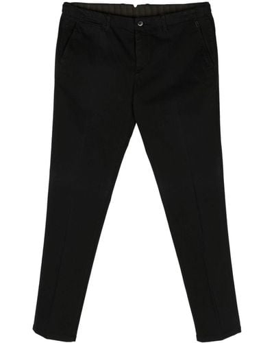 Corneliani Mid-rise Cotton Chino Trousers - Black