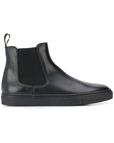 SCAROSSO Tommaso Leather Chelsea Boots - Black