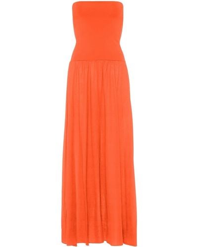 Eres Ankara Strapless Maxi Dress - Orange