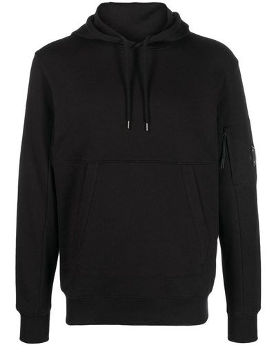 C.P. Company Hoodie In French Terry - Black