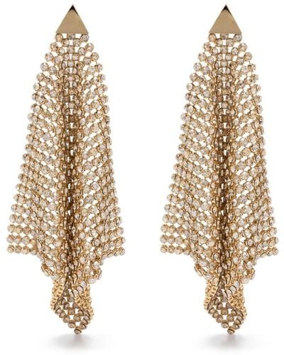 Rabanne Crystal-embellished Drop Earrings - Natural