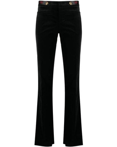Gucci Velvet Slim-fit Pants - Black