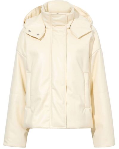 Proenza Schouler Daylia Faux-leather Puffer Jacket - Natural