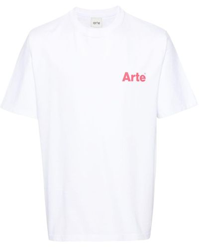 Arte' Teo Back Heart Cotton T-shirt - White