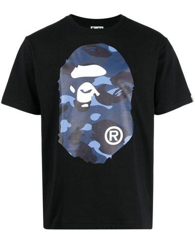 A Bathing Ape Camiseta con estampado gráfico - Negro