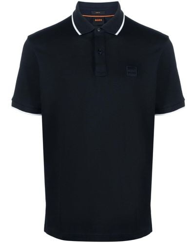 BOSS ロゴ ポロシャツ - ブラック