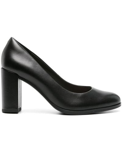 Clarks Freva 85mm Leather Court Shoes - Black