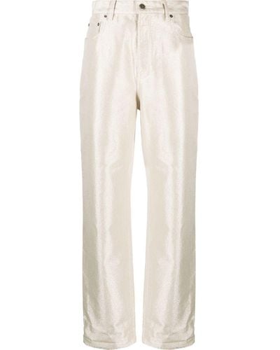 Golden Goose Jeans Effetto Lucido - Bianco