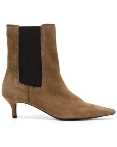 Reike Nen Pointed-toe 45mm Suede Boots - Brown