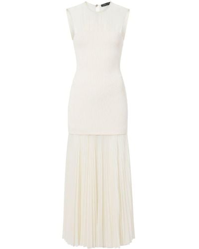 Proenza Schouler Vestido largo Niki plisado - Blanco