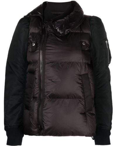 Sacai Zip-up Puffer Jacket - Black
