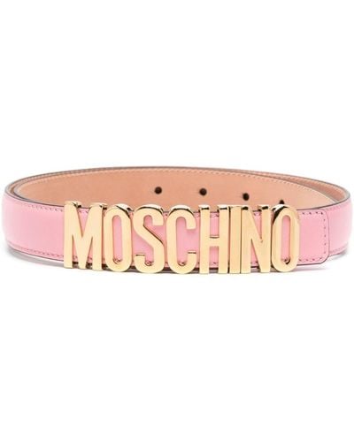 Moschino Riem Met Logo - Roze