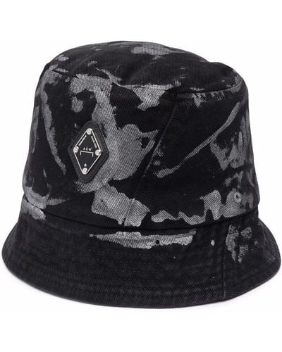 A_COLD_WALL* Sombrero de pescador con estampado abstracto - Negro