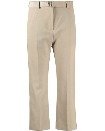 Sacai Cropped Tailored Pants - Natural
