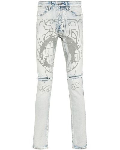 Ksubi Van Winkle Mid-rise Skinny Jeans - Gray