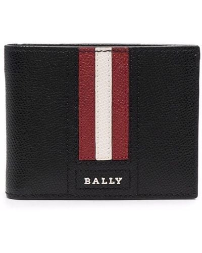 Bally Portafoglio bi-fold con placca logo - Nero