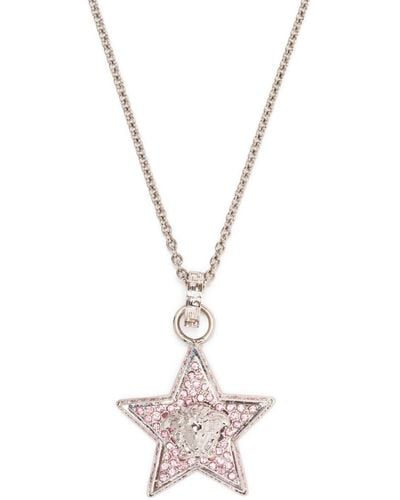 Versace Star-pendant Chain Necklace - Pink