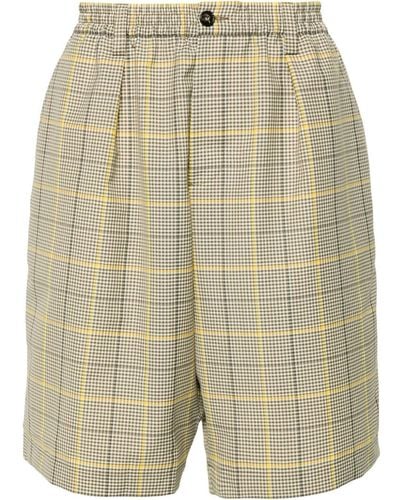 Marni Plaid-check Bermuda Shorts - Natural