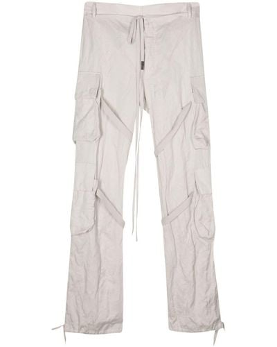 Ann Demeulemeester Kat Cargo-Pockets Straight Pants - White