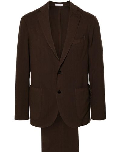 Boglioli Single-breasted virgin wool suit - Marrón
