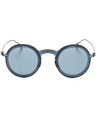 Giorgio Armani 0ar6147t Round-frame Sunglasses - Blue