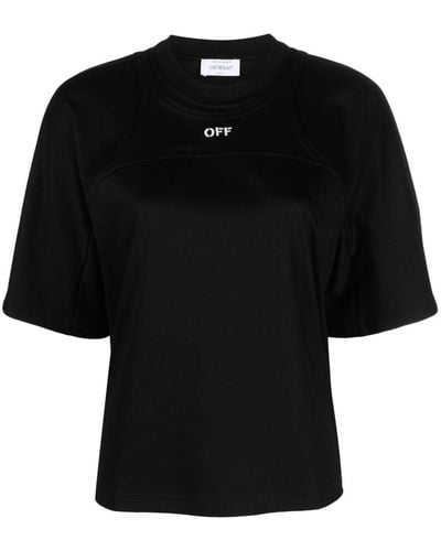 Off-White c/o Virgil Abloh Logo-print Cotton T-shirt - Black
