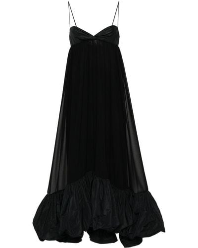 Pinko Layered Chiffon Long Dress - Black